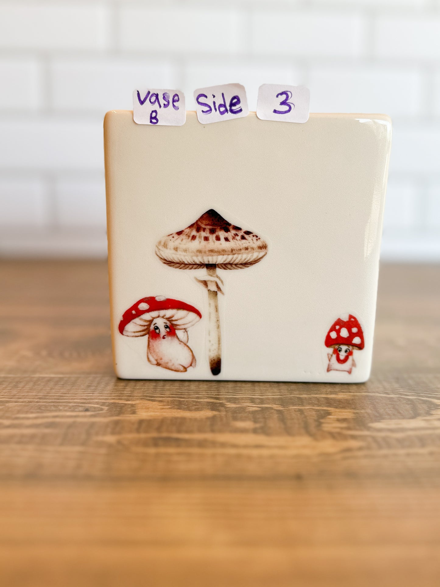 Mushroom Creep Square Vase | B