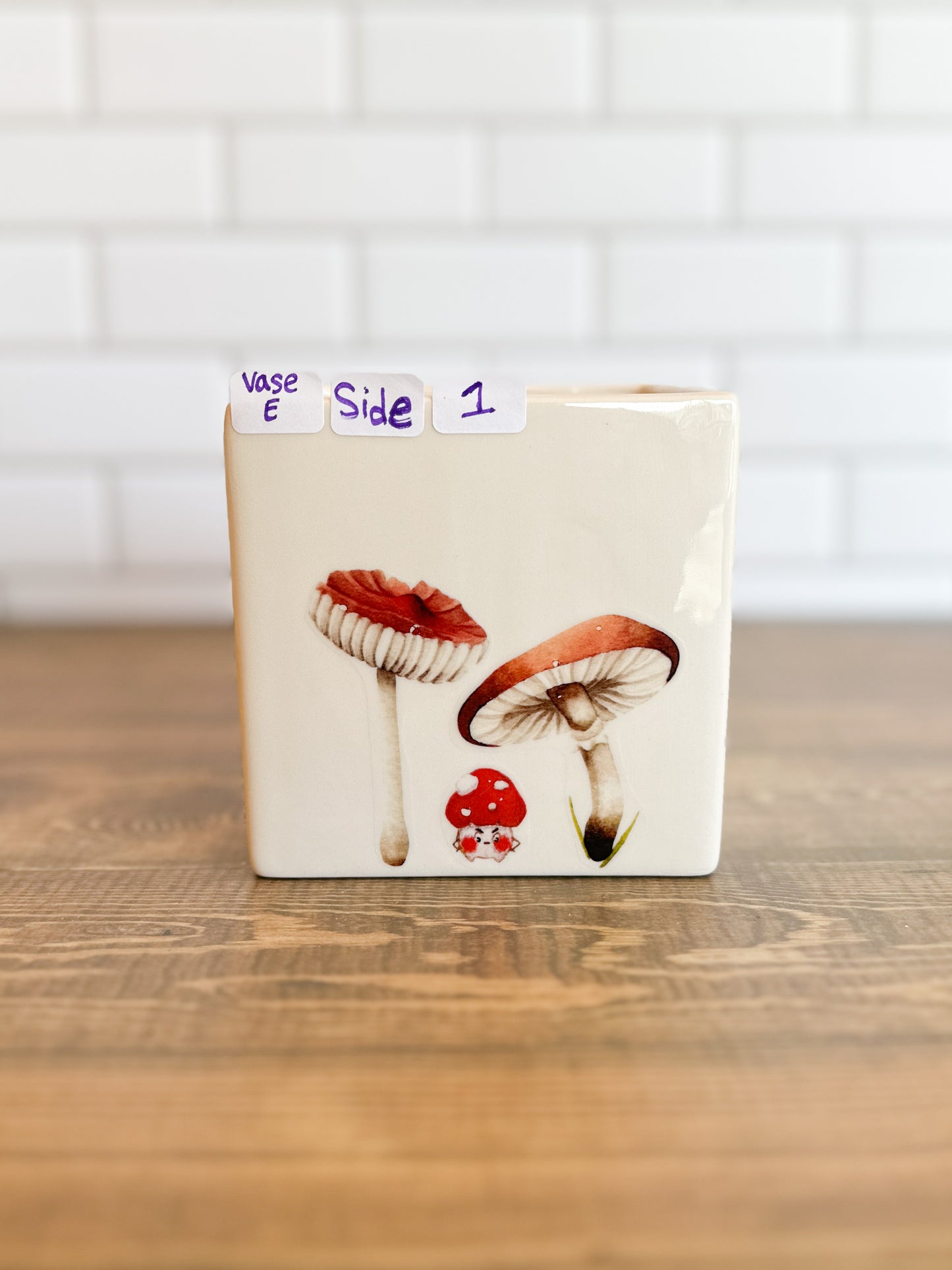 Mushroom Creep Square Vase | E