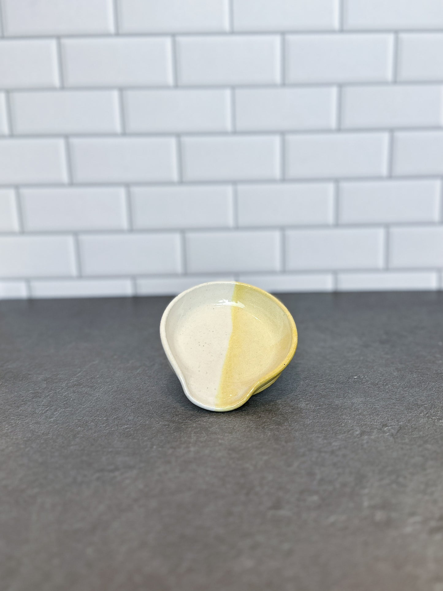 Yellow & White Spoon Rest