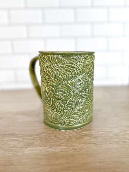8 Custom Monstera Mugs & 1 Pencil Holder