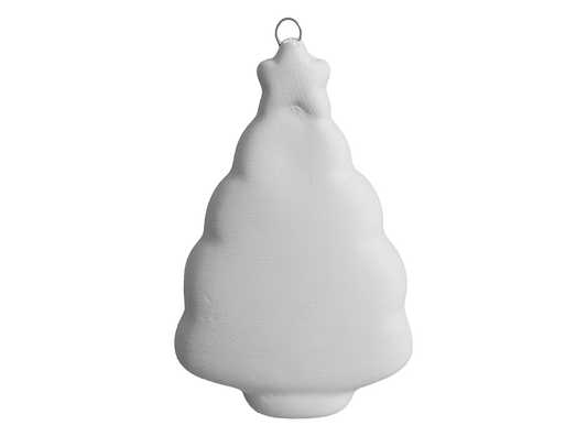 Small Christmas Tree Ornament | Smiley face on opposite side