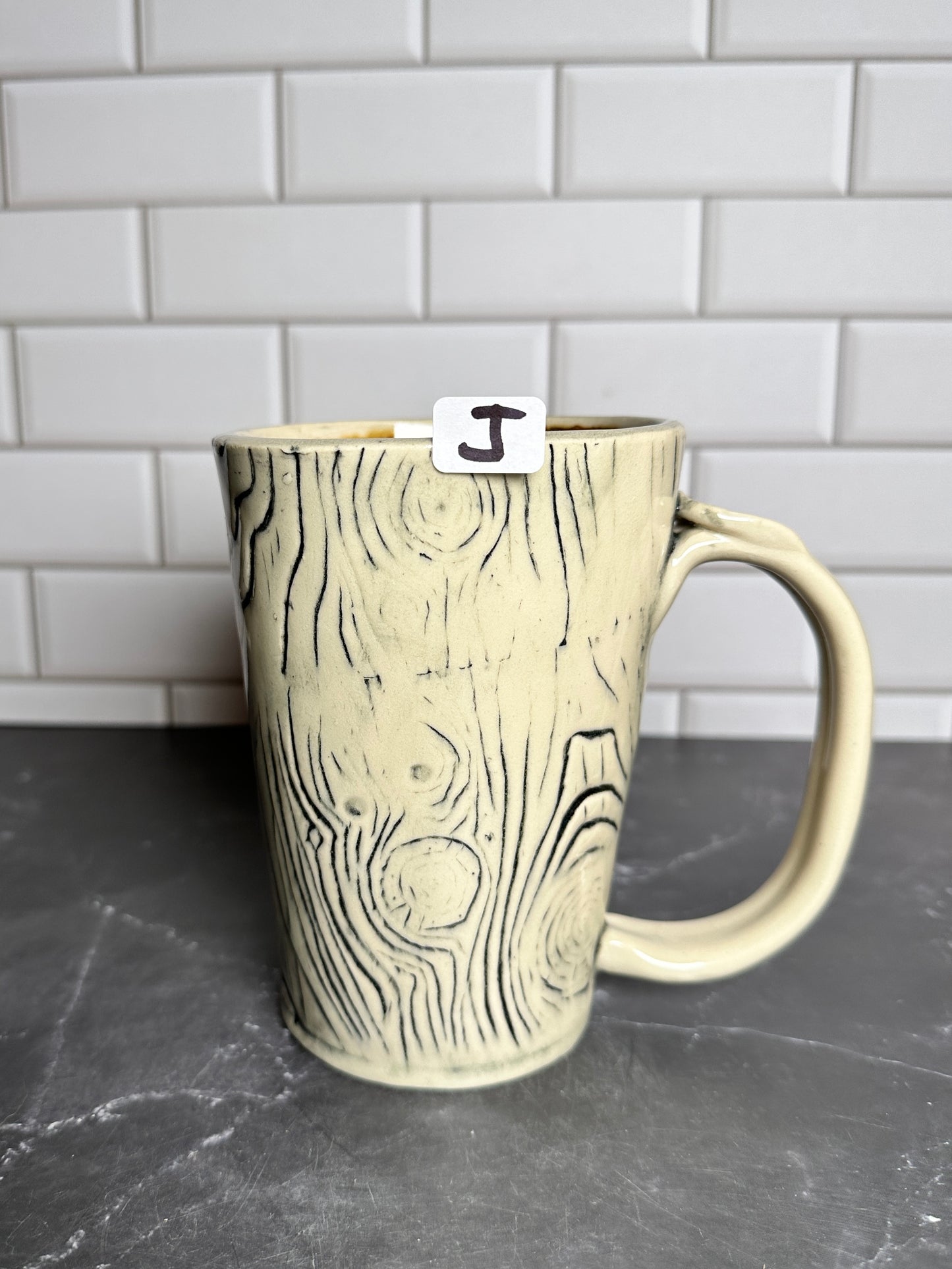 Mushroom Wood grain Ceramic Mug | J