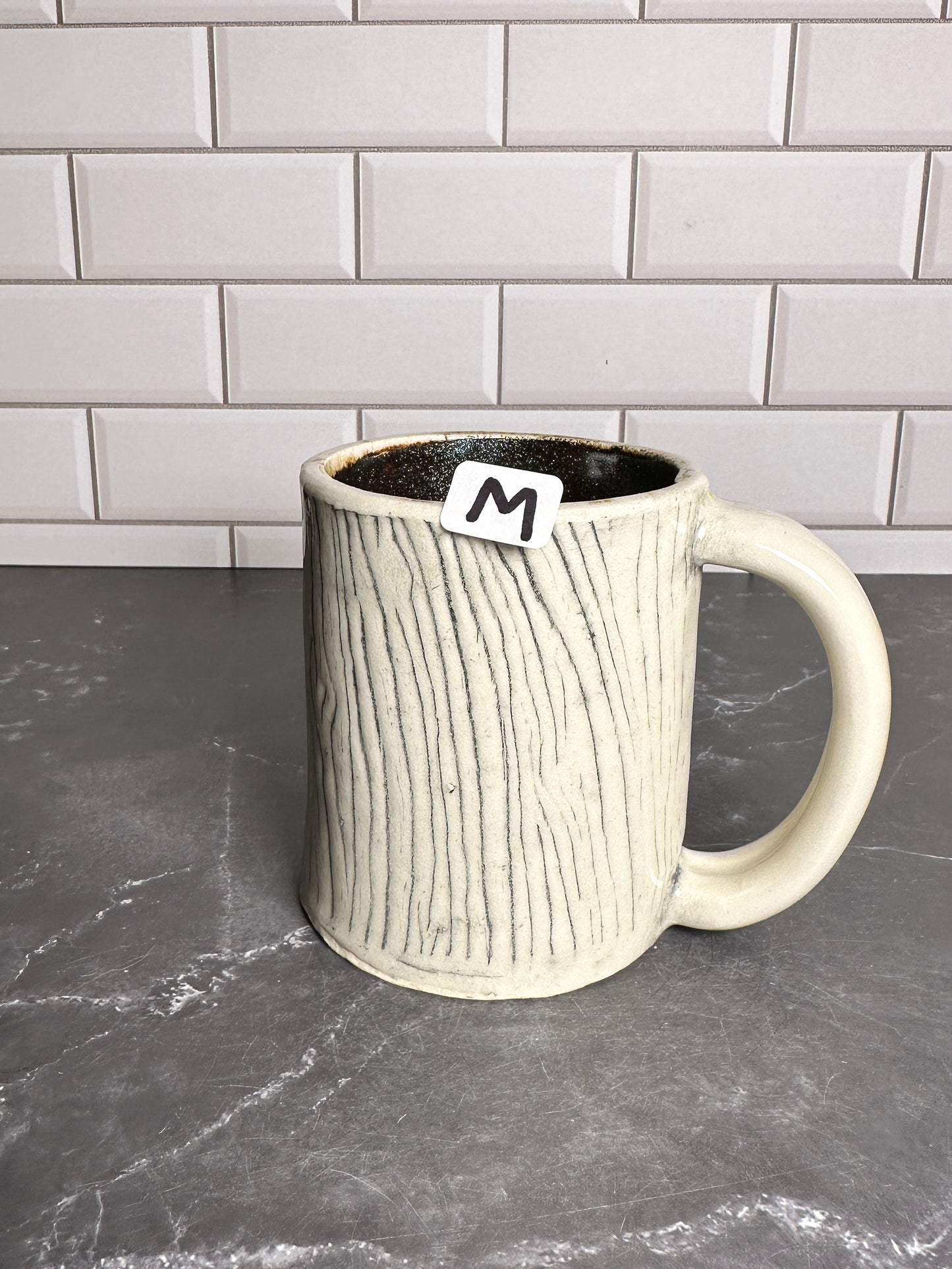 Mushroom Wood grain Ceramic Mug | M