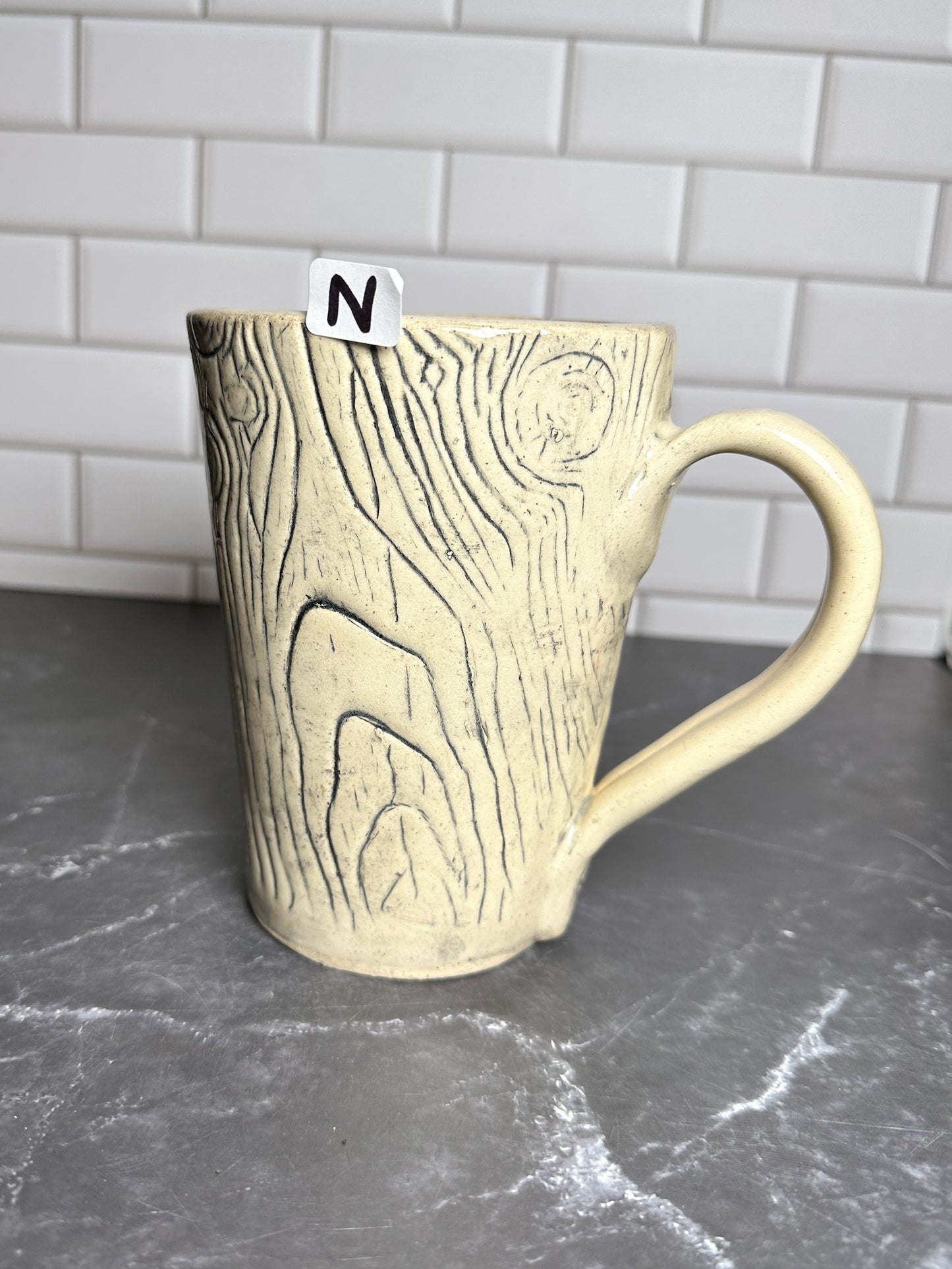 Mushroom Wood grain Ceramic Mug | N