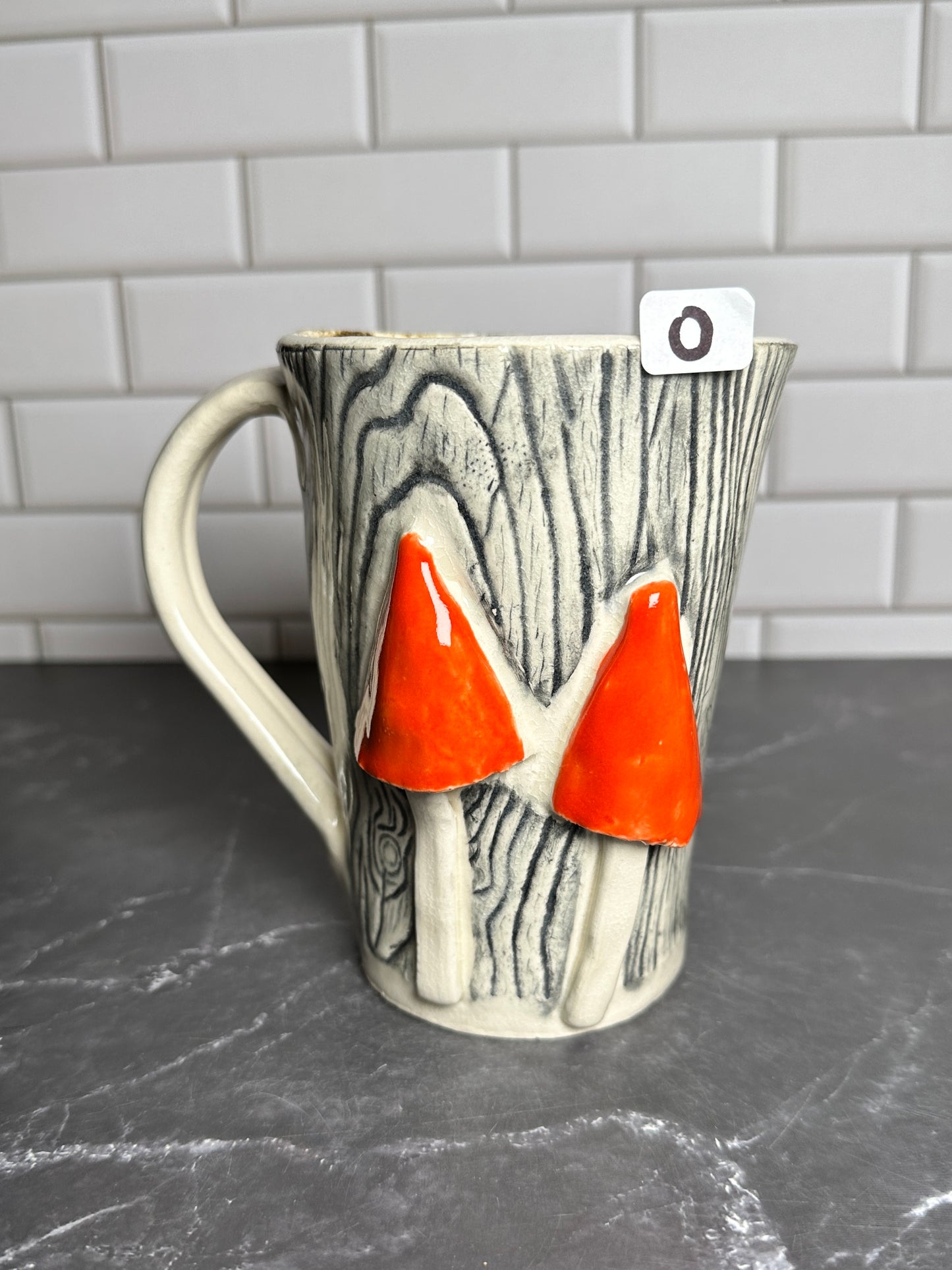 Mushroom Wood grain Ceramic Mug | O